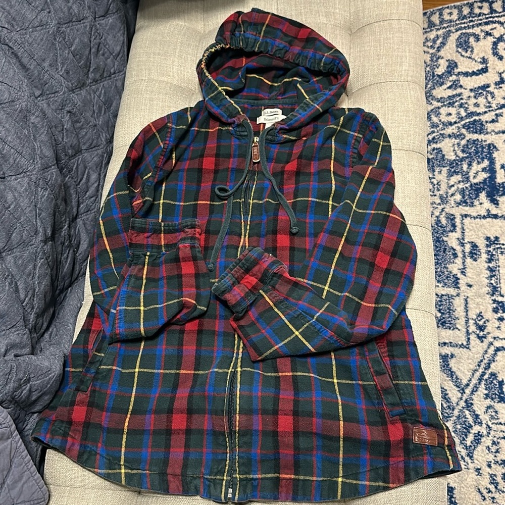 LLBean Plaid Hoodie